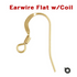 Gold Filled Ear Wire Flat with Coil (GF/302)